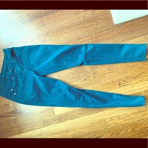 Turquoise 7 for all mankind skinny pants sz25